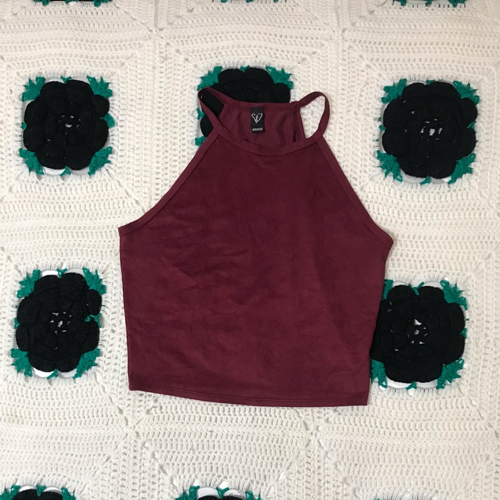 Velvet High-Neck Top